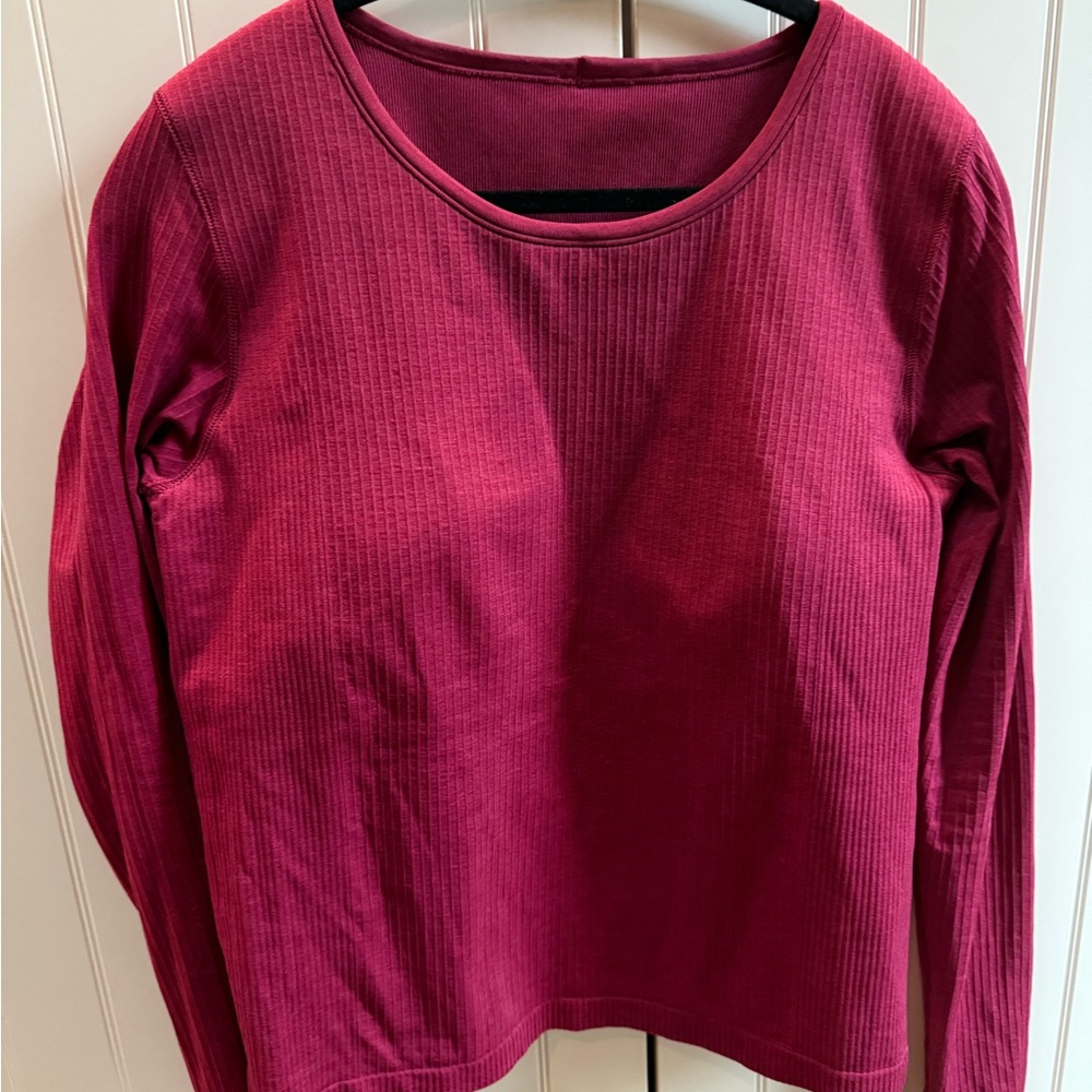 lululemon athletica Ribbed Long Sleeve Top - Rich Pink